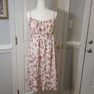 Women's Grace Karin Pink Floral Midi Dress Size XL